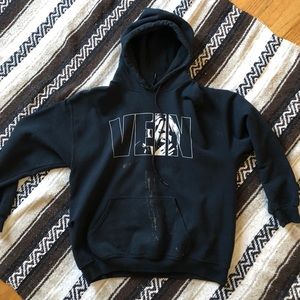 Vein Hoodie XL huge bleach stain